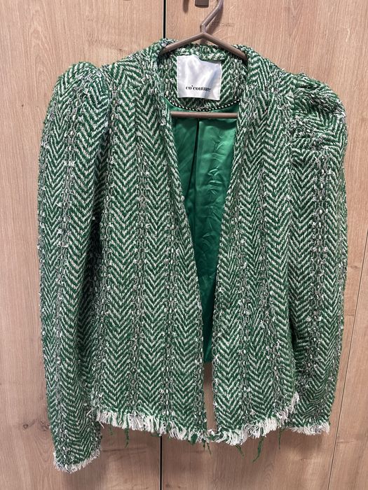Дамско сако Co’Couture – зелено букле
