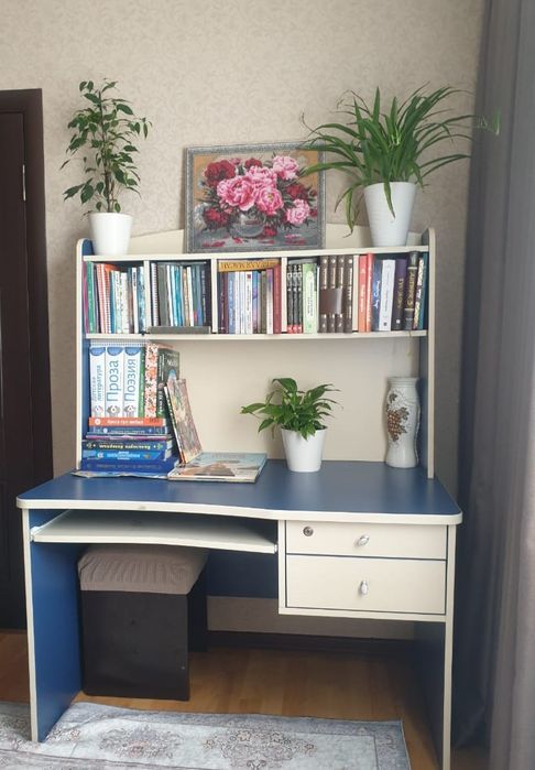 Книжный стол с полками