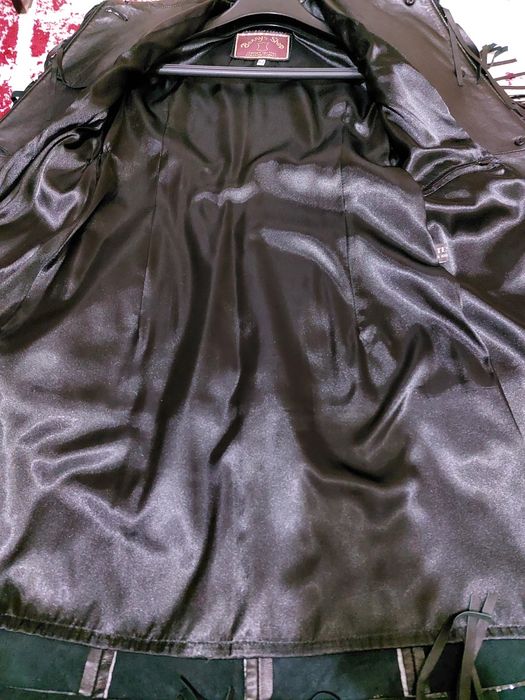 Кожаный женский плащ Турция р.М