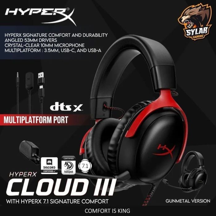 Оригинал! Hyperx Cloud 3 Wired Проводные Наушники