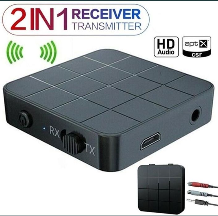 Receptor Audio Bluetooth 2in1 cu transmiter și baterie integrată