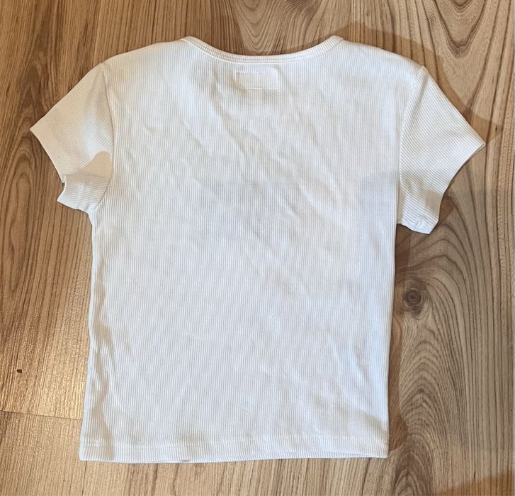 Top / Tricou Pull&Bear (Pacific Republic) alb mărimea XS