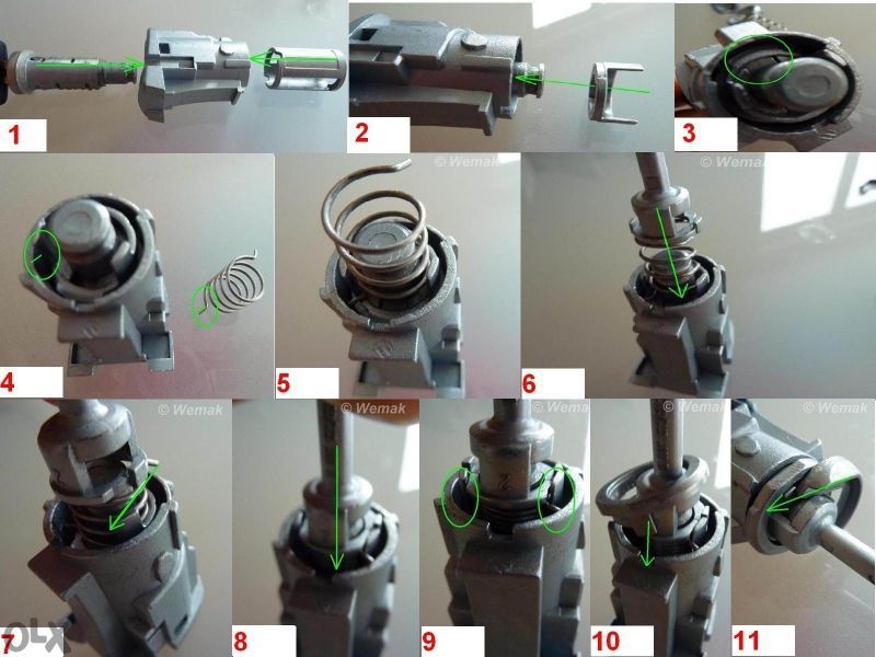 Ремонтен комплект за патрон (ключалка) за VW -AUDI -SEAT -SKODA