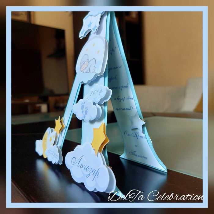 Персонализирани картички за рожден ден, кръщене, бебешки визитки