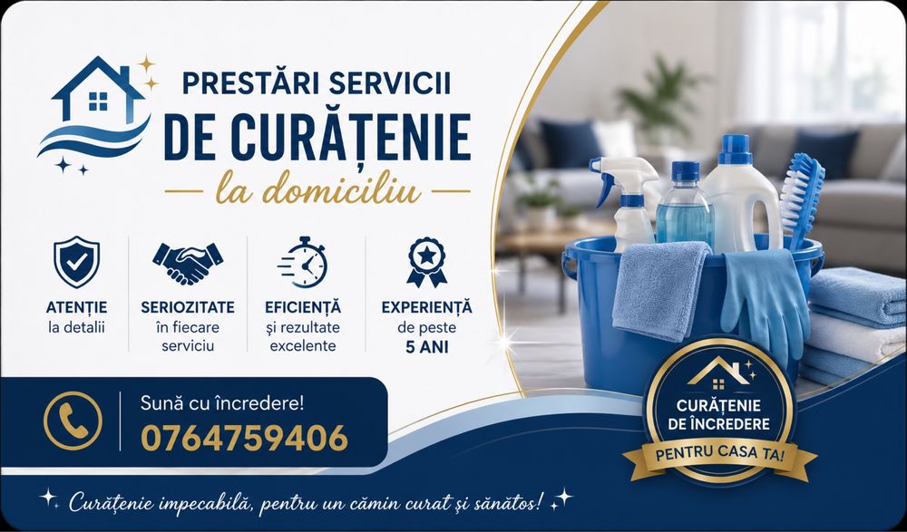 Servicii de curatenie la domiciliu