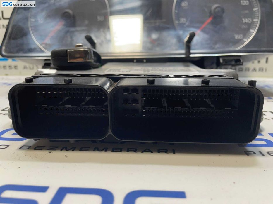 Kit Pornire ECU Calculator Motor Cip Cheie Ceas Bord Imobilizator Volkswagen Touran 2.0 TDI BMM 2003 - 2010 Cod 03G906021BK 0281013269 1T0920963D [2727X] [2728X]