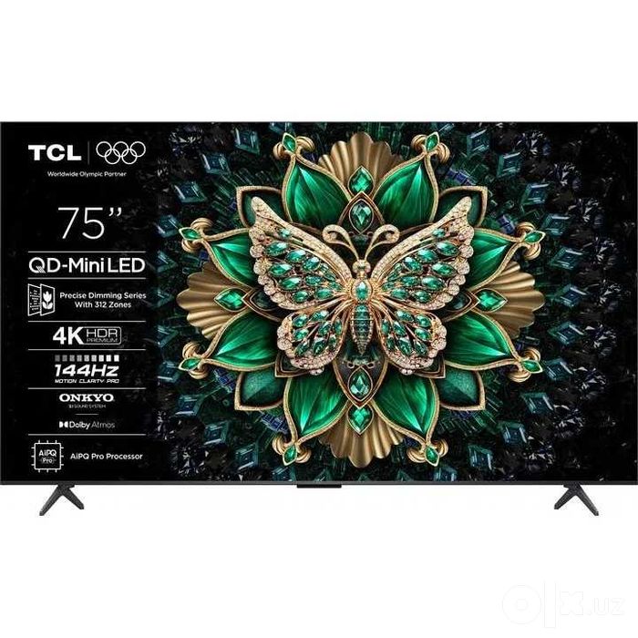 АКЦИЯ TCL NEW 75P8L QDMini led 144HZ Google tv по низкой цене+ДОСТАВКА