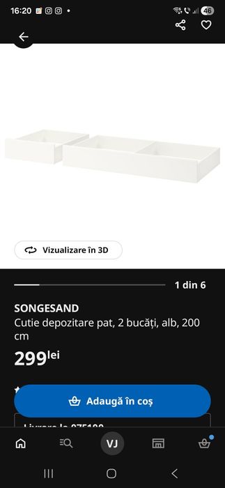 Pat etajat cu sertare si saltele - Ikea