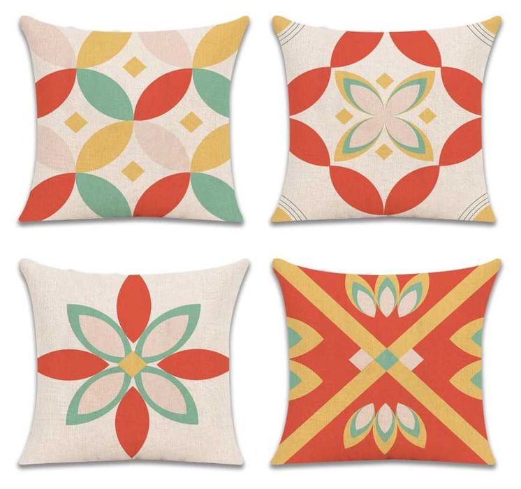 Wakasena Комплект калъфки за възглавници 4 бр. 45 x 45 см