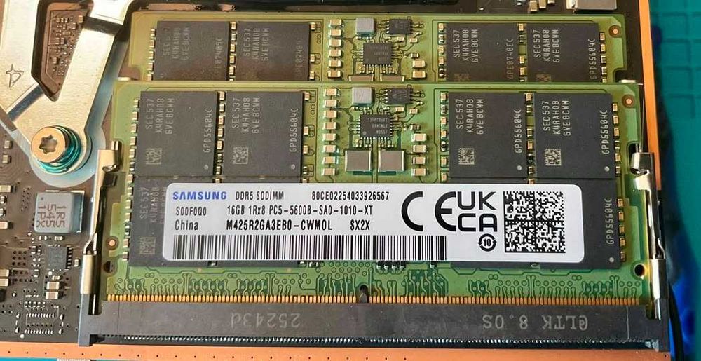 Samsung 32GB DDR5 5600MHz CL46 SO-DIMM 2x16GB RAM – M425R2GA3EB0-CWMOL