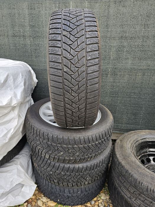 Jante Aliaj R16 Bmw 5×120 Cauciucuri iarna 205 55 R16