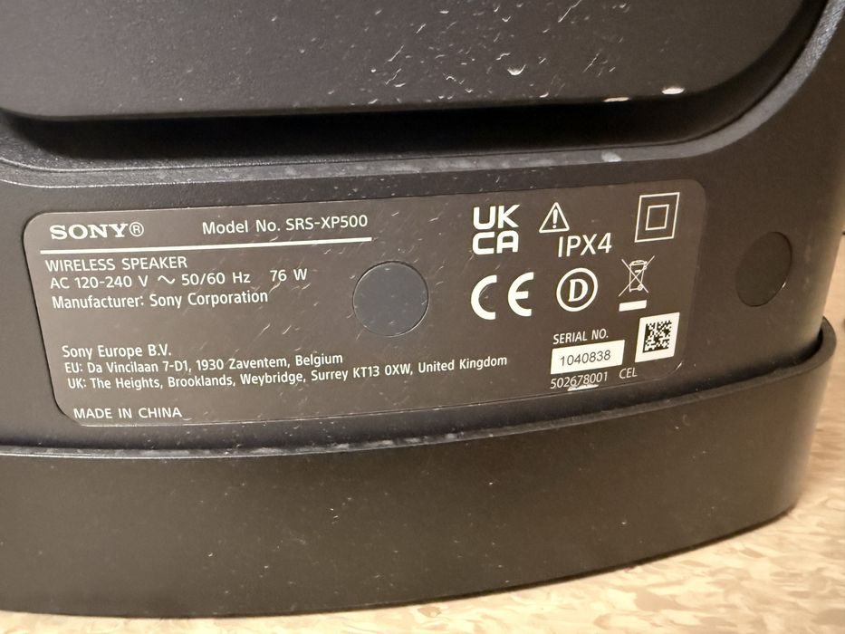 Boxă Sony SRS-XP500 – Wireless / Bluetooth