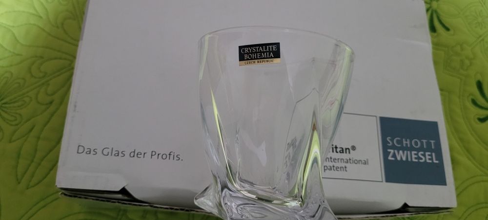 Set 6 pahare wisky,cristal Bohemia