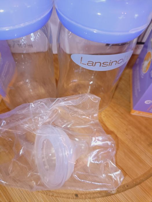 4 biberoane Lansinoh din STICLĂ 160 ml + 6 tetine noi 2 S