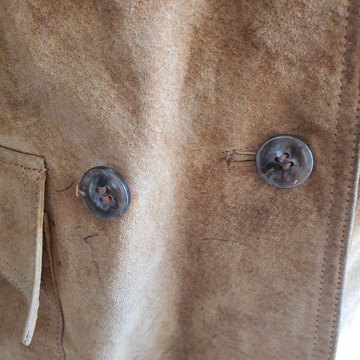 Palton / trench de piele intoarsa
