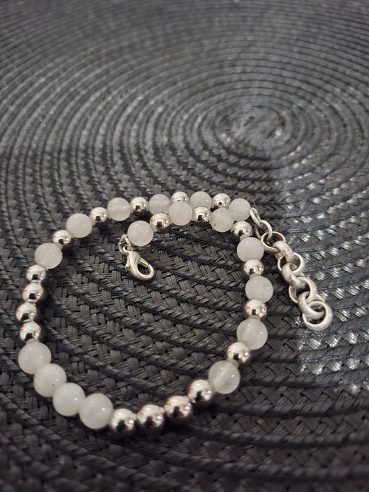 Bratara cuart alb reglabila lungime 25 cm