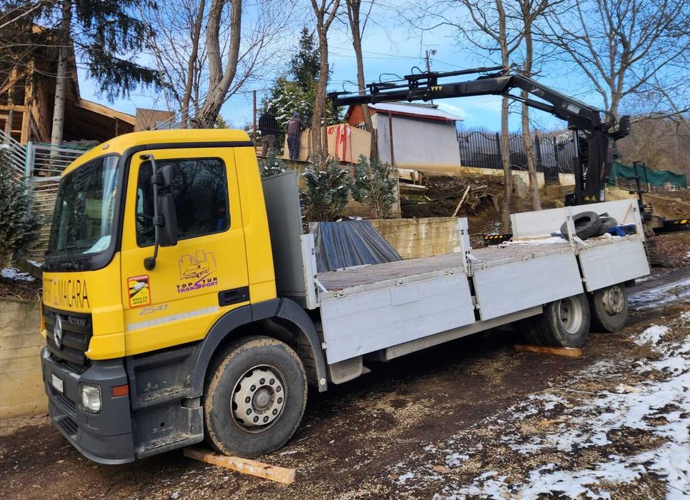 Camion cu macara de inchiriat - transport si manipulare marfa Ploiesti