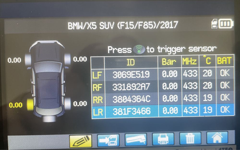 Senzori presiune jante bmw x5 f15 x6 f16