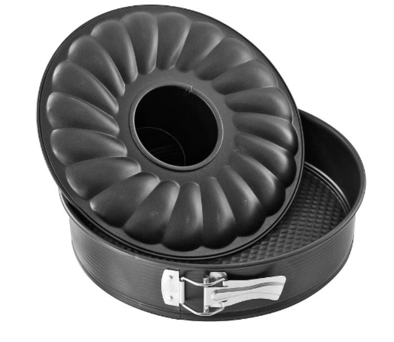 Стоманена форма с тефлоново покритие и 2 дъна – Черен мат