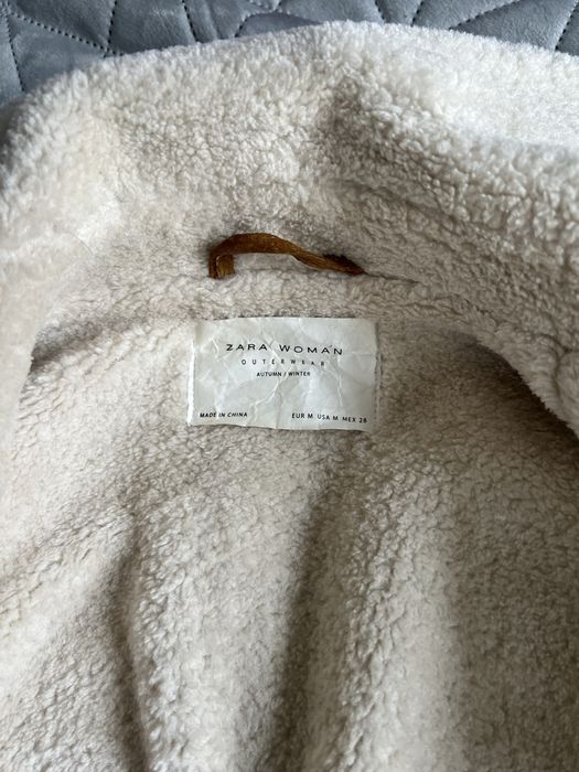 Дамско кожено яке кожух на Zara Зара от естествена кожа