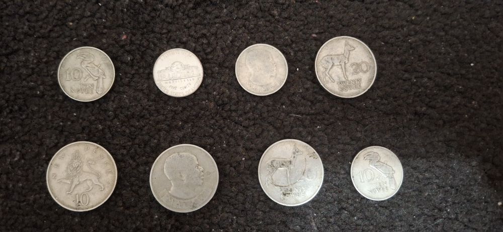 Lot Monede de Colecție (15 bucăți) Zambia Malawi Marea Britanie şi SUA