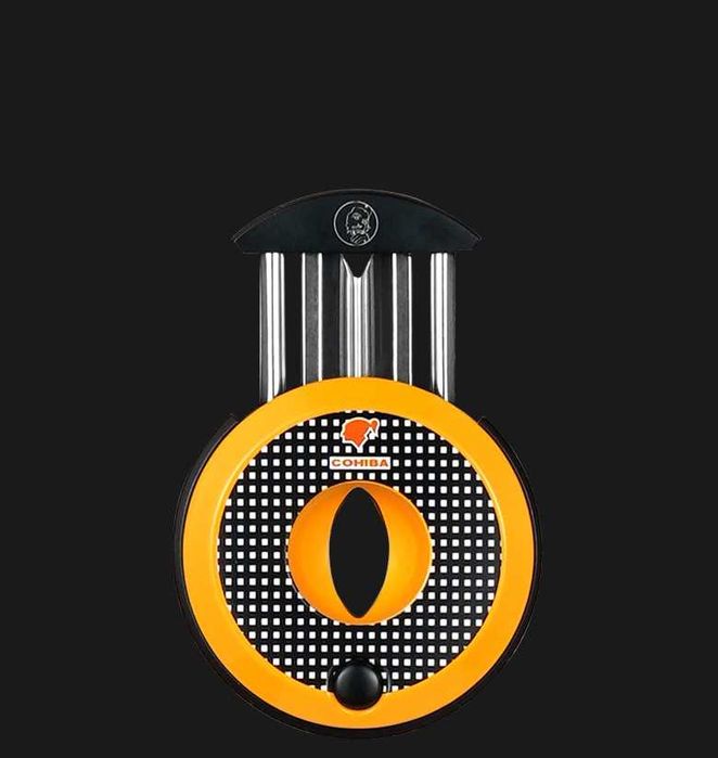 Подаръчен комплект от пепелник,запалка/стойка и ножица за пури