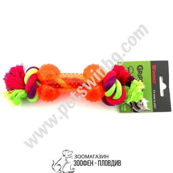 Играчка за Куче - Pet Interest Gripperz Bone - 22см - Оранжев цвят