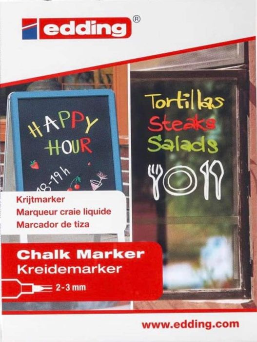 Бял маркер/ тебеширен маркер за черна дъска