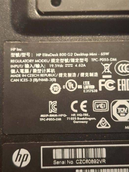 Mini pc hp cu i7 6700/ ssd 256 / 8 g ram