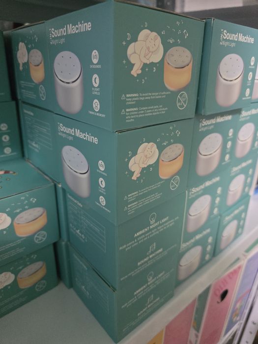 Уред за бял шум за бебе, с нощна лампа и 34 мелодии