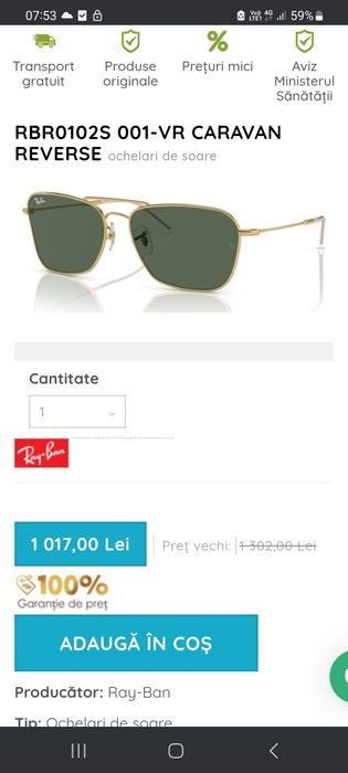 Ray Ban Caravan Reverse