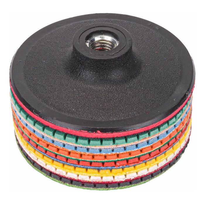 Set 7 discuri diamantate pentru slefuire umeda, dimensiune 100mm,
