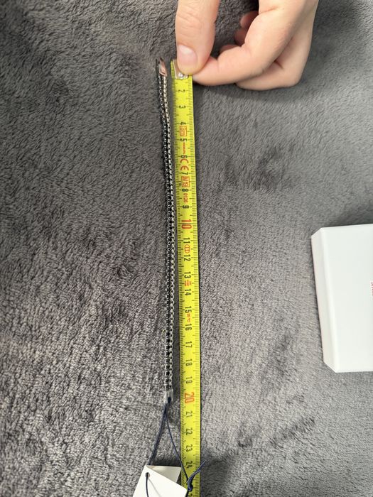 US Polo Assn bratara otel inoxidabil cu pietre negre 20cm noua