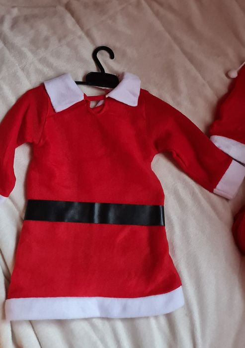 Rochita Craciunita cu curea bebe 6-9 luni