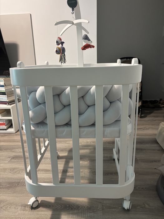 Patut bebelusi co-sleeper 5in1 Alb 60x95/120cm Ingvart
