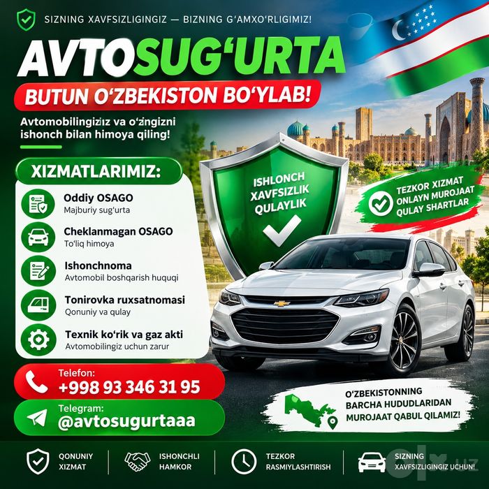 AvtoSug'urta Sugurta, doverennost, davernost, ishonchnoma