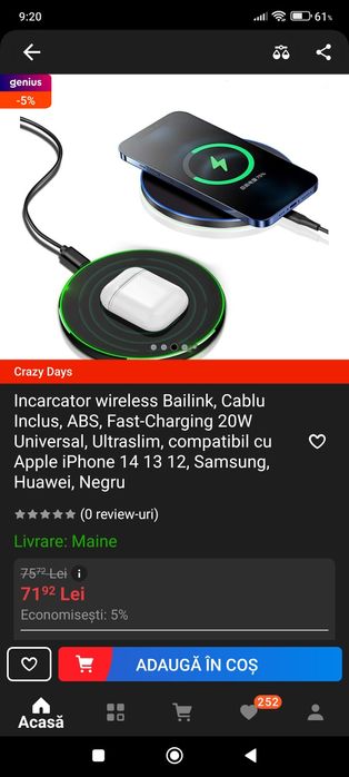 Incarcator wireless