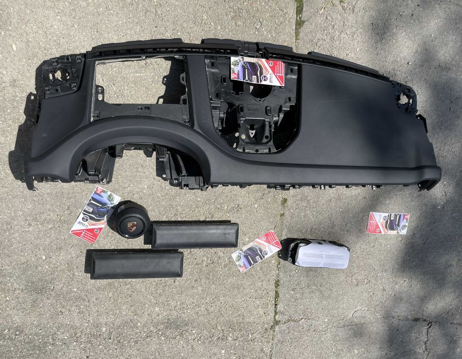 Porsche Cayenne 9Y facelift - plansa de bord HUD - kit airbag volan pasager genunchi - set centuri de siguranta / cortine