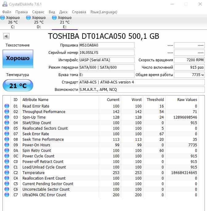 Жесткий диск HDD 500 Гб