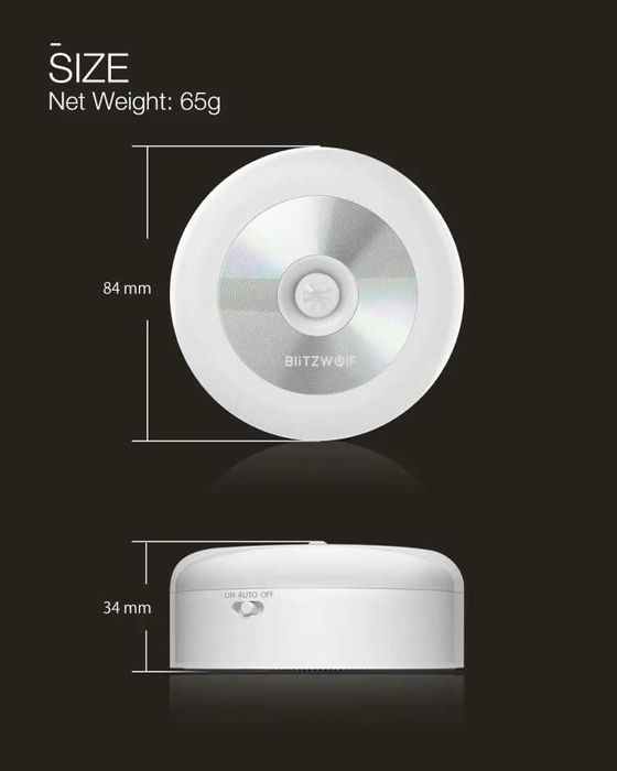 Lampa de noapte cu senzor de miscare BlitzWolf BW-LT15