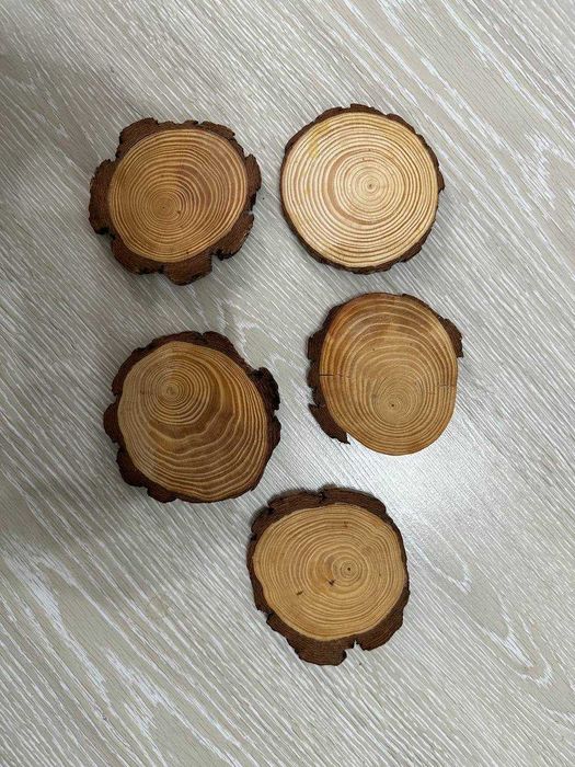 Декоративные подставки (костеры) для напитков или свечек из дерева