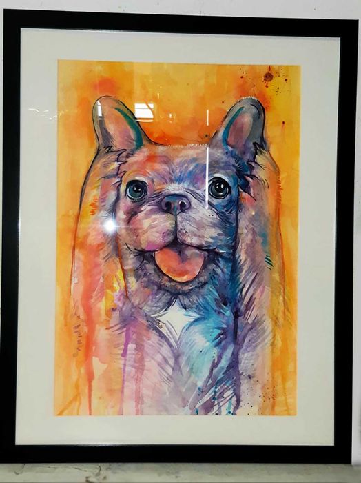 Оригинален авторски акварвелен портрет на хора и животни