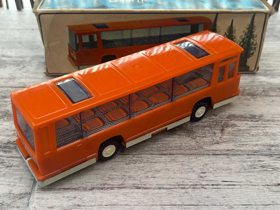 Jucarie Veche GDR Bison Turbo Autocar Bus Plastic