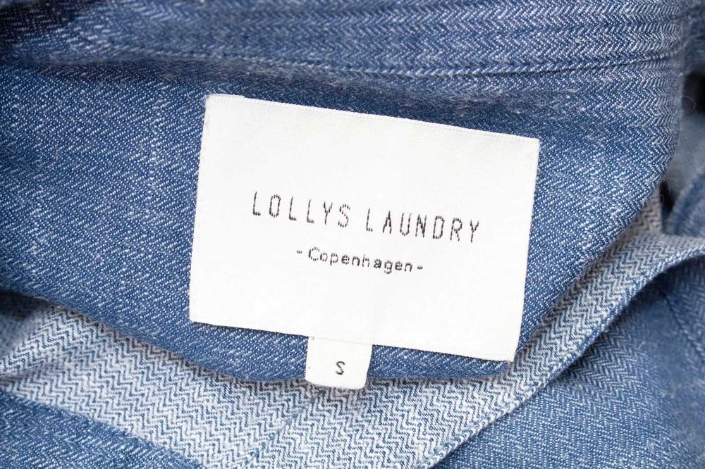 LOLLYS LAUNDRY дамска рокля тип риза от деним с колан миди S