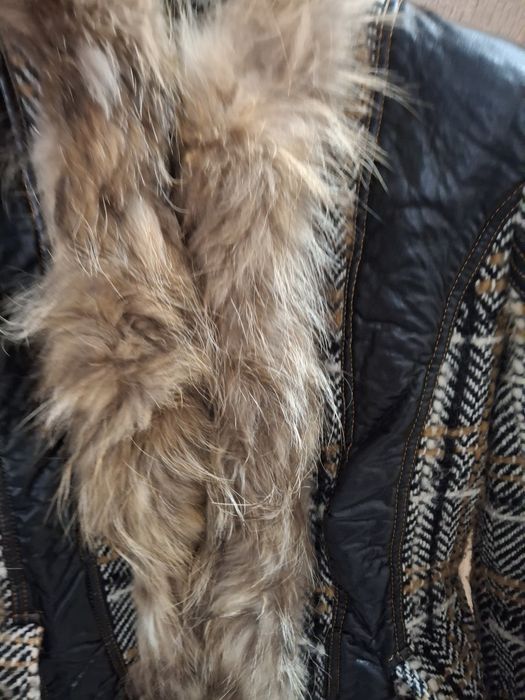 Палто с естествен косъм