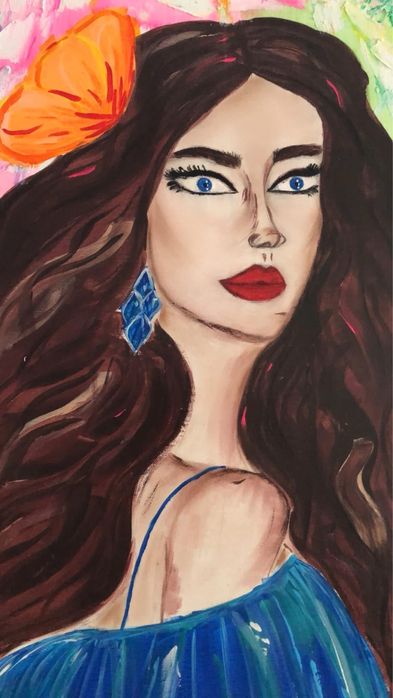 Ръчно рисувана картина на платно