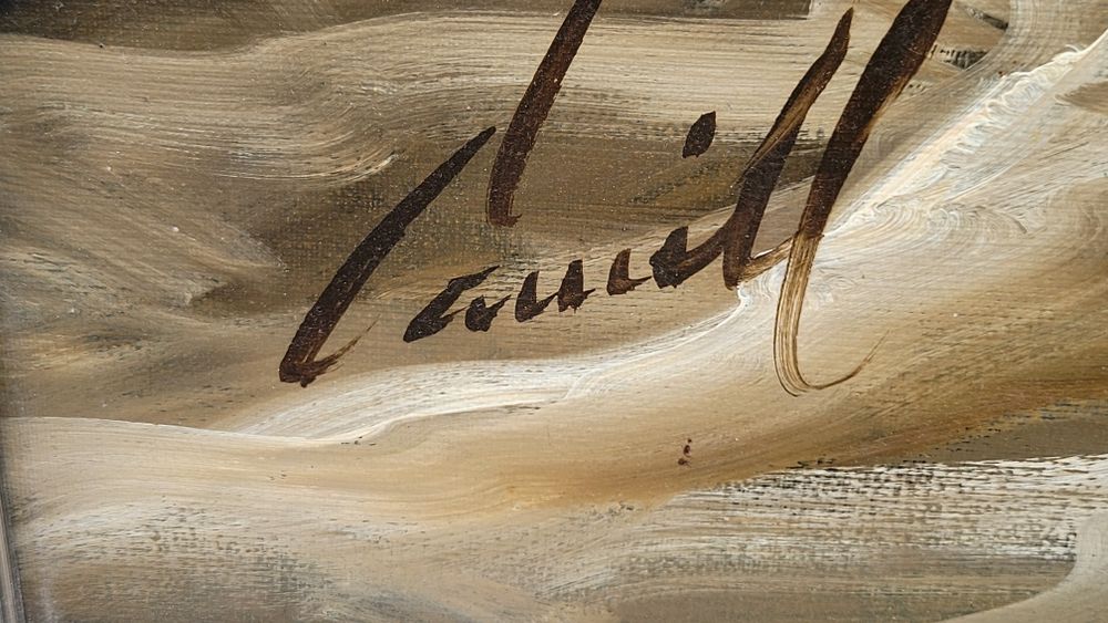 Tablou,pictură pe pânză,semnată,nud