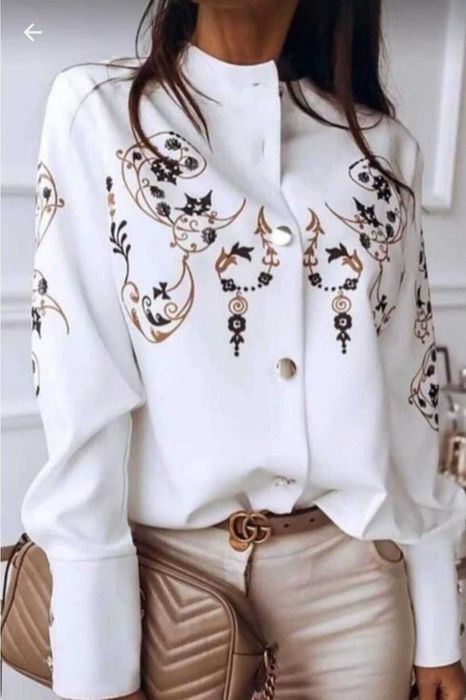 Дамска риза в цвят екрю