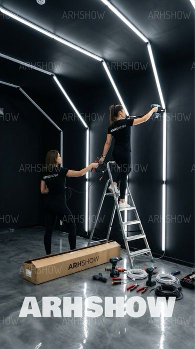 Установка светильников соты модульный светодиодный свет под ключ