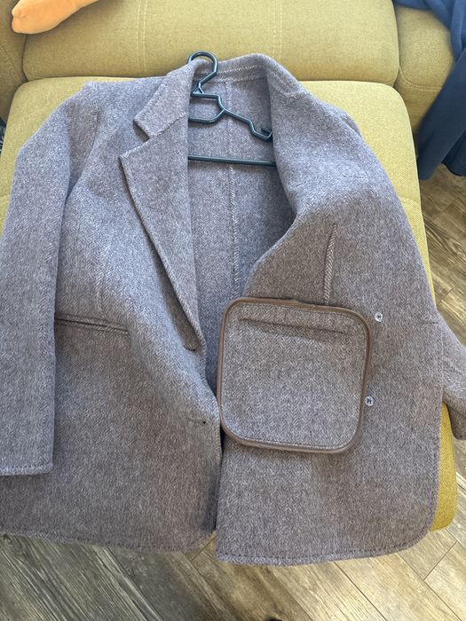 Пальто-пиджак оверсайз шерсть
